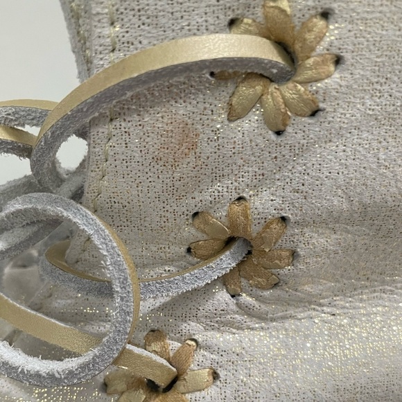 Jack Rogers Womens Chloe Classic Metallic Gold Navy Fleece Lined Duck Boot Sz 11 - Picture 9 of 11